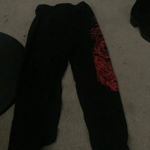Dragon printed pants from Shein
